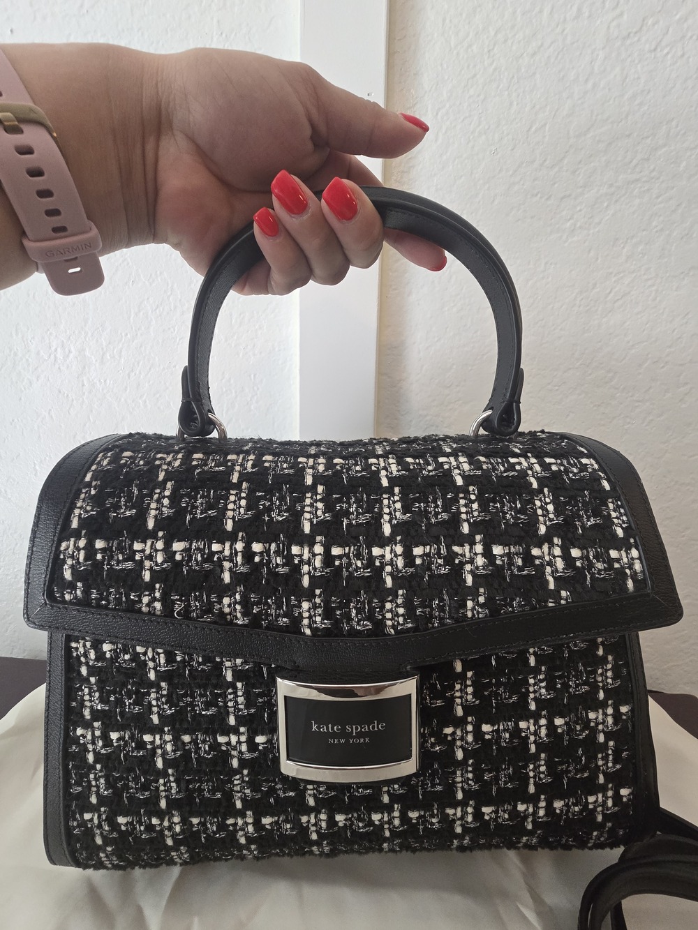 Kate Spade New York Katy Tweed Medium Top-Handle/Crossbody Bag